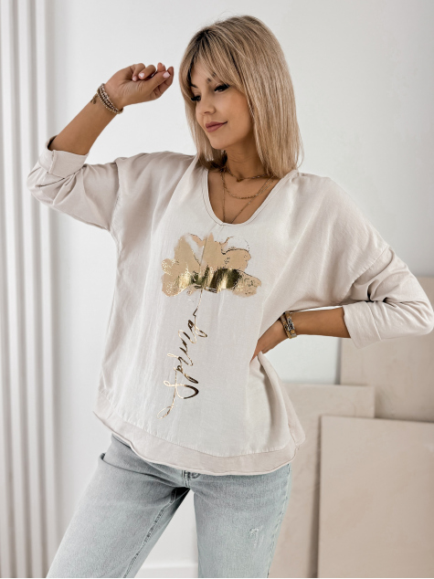 BLUZA WARADA BEJ