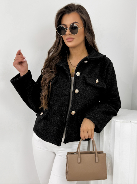 KABÁT BOUCLE XAVIA FEKETE