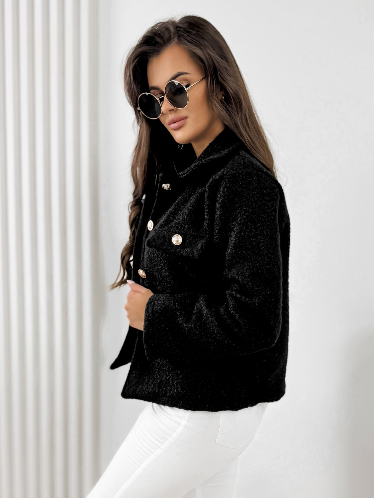 KABÁT BOUCLE XAVIA FEKETE