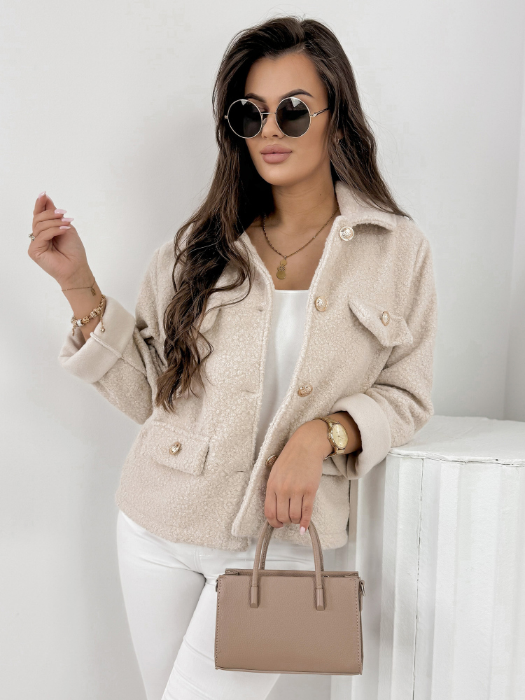 VESTE BOUCLE XAVIA BEIGE