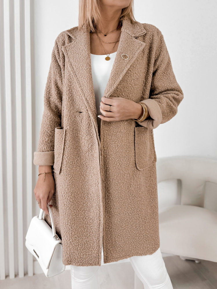COAT BOUCLE MELINDA DARK BEIGE