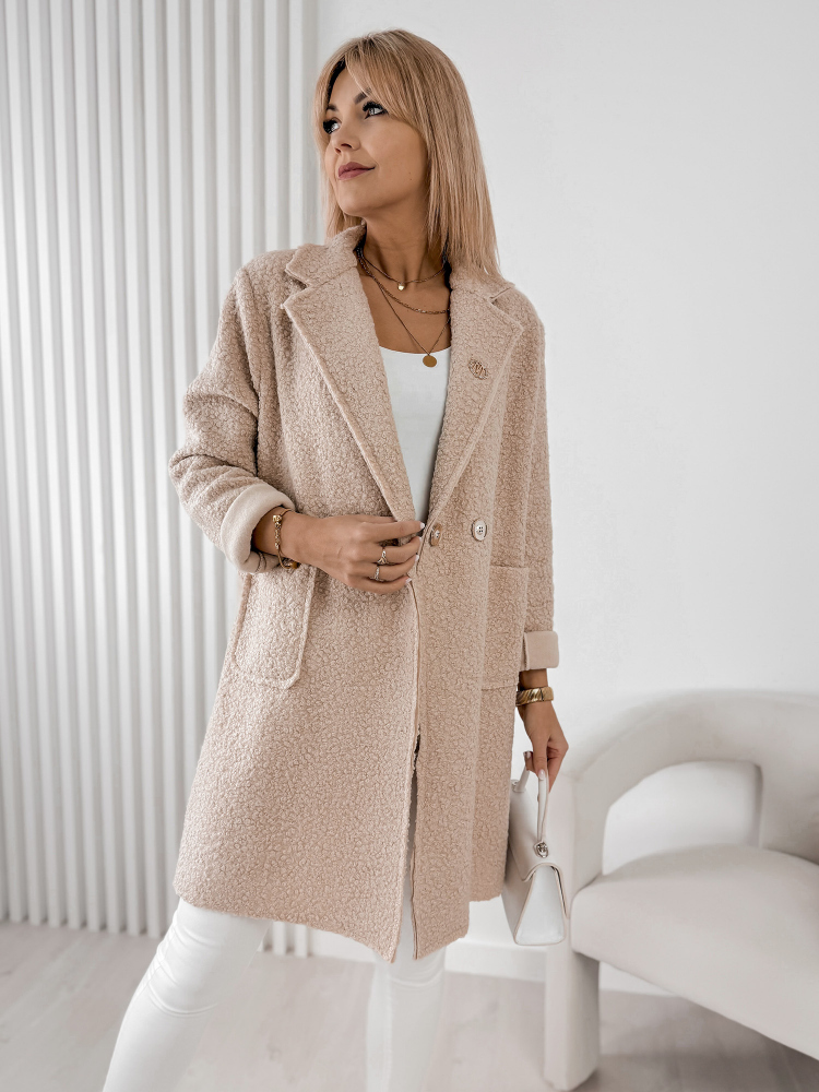 MANTEAU BOUCLE MELINDA BEIGE