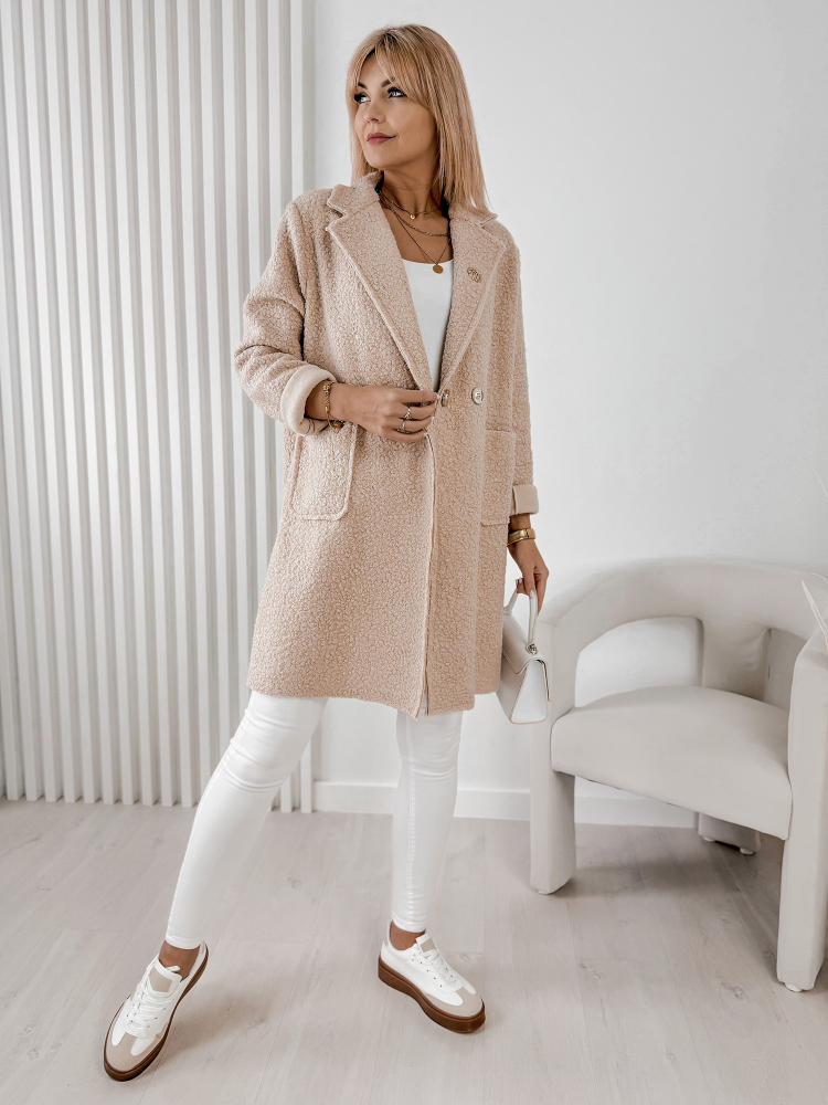 MANTEAU BOUCLE MELINDA BEIGE