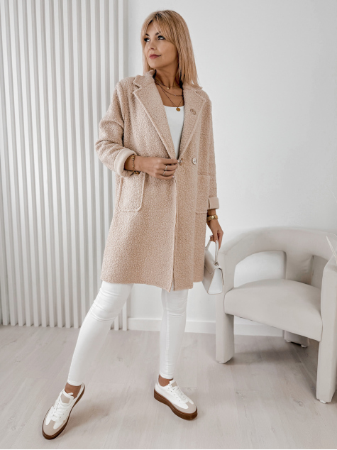 MANTEL BOUCLE MELINDA BEIGE