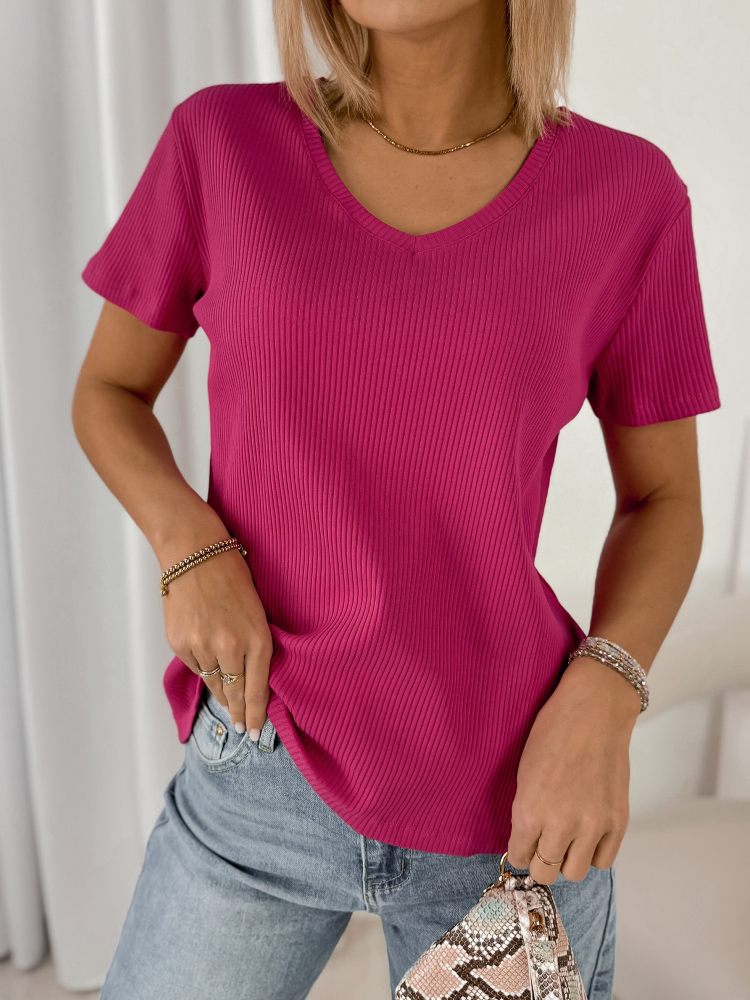 BLUSE AIMEE HIMBEERROTE