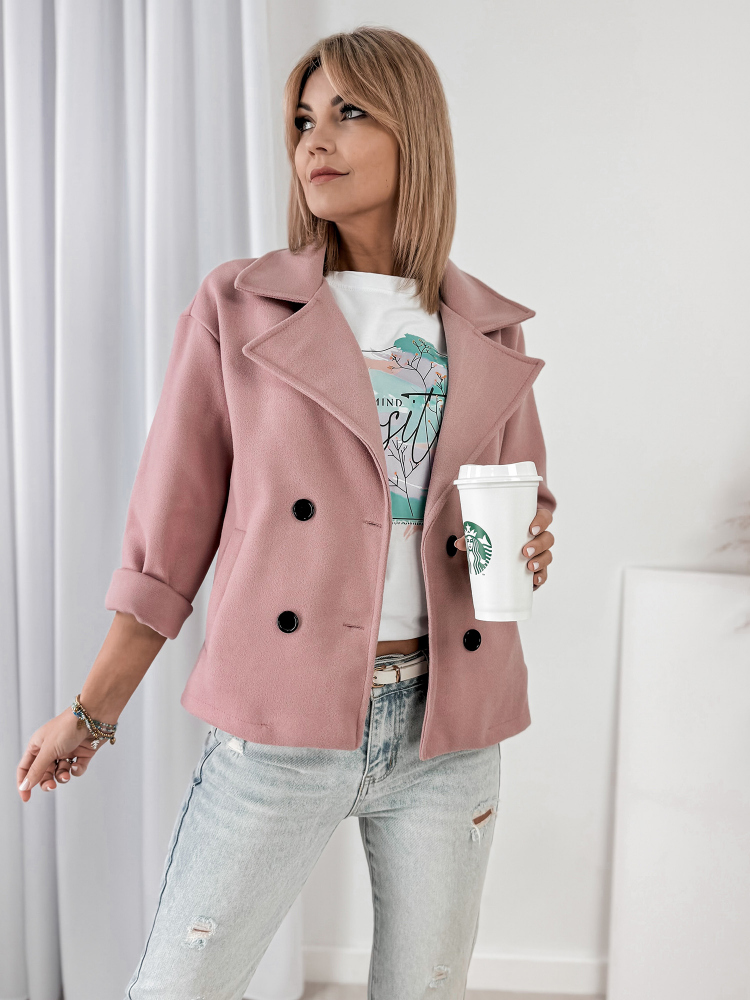 MANTEAU NAYA ROSE POUDRE