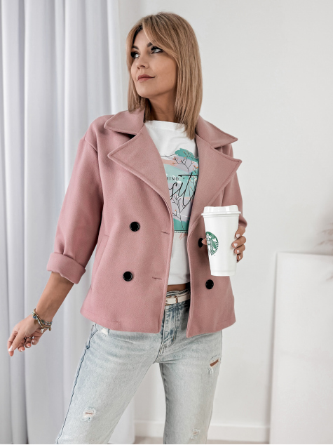 MANTEAU NAYA ROSE POUDRE