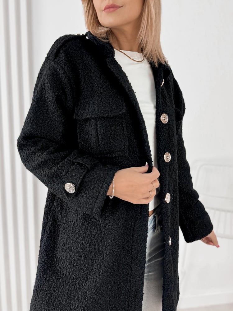 MANTEL BOUCLE ELINNA SCHWARZ