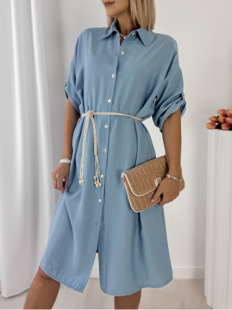 ROBE POULIA BLEU CIEL
