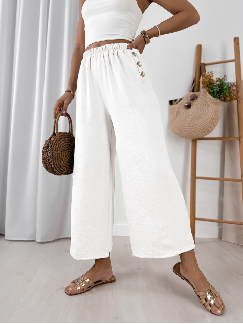 PANTALON ATOMES ÉCRU
