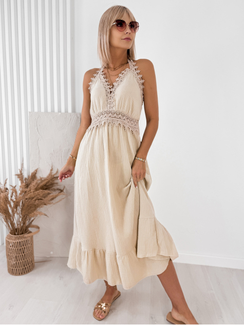 KLEID SARONE BEIGE