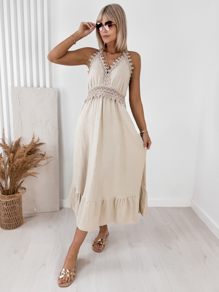DRESS SARONE BEIGE