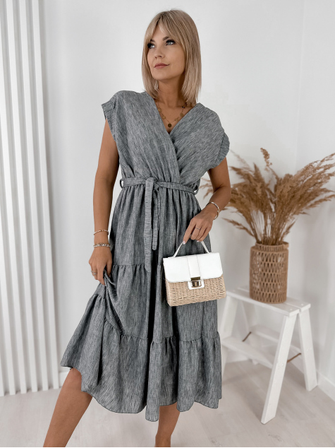 ROBE ZORELA GRIS FONCÉ