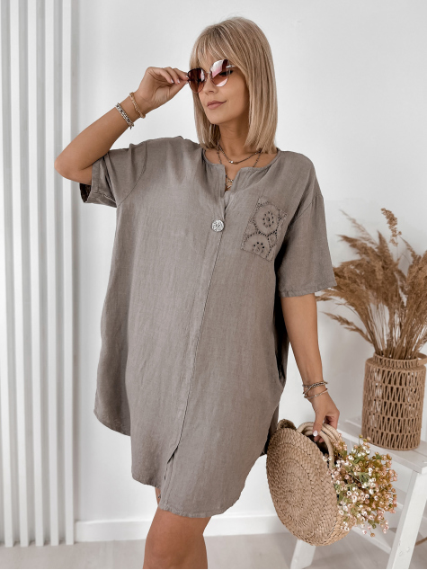 ROBE LUNARE BEIGE FONCÉ