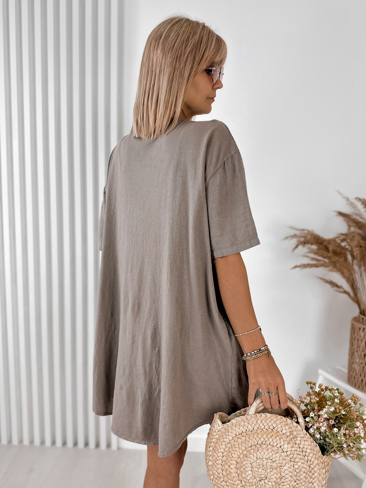 ROBE LUNARE BEIGE FONCÉ