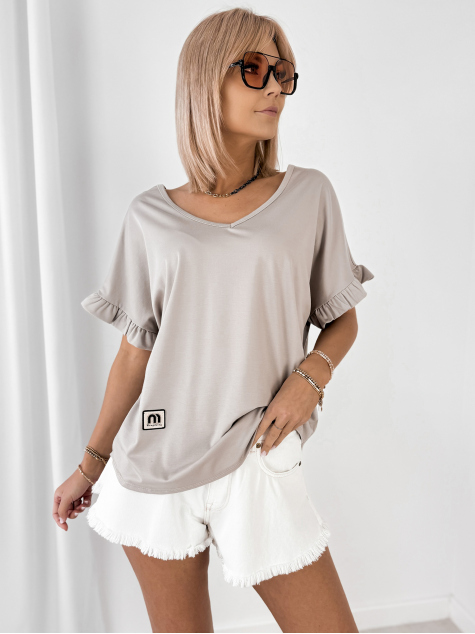 BLUSE VERANI DUNKELBEIGE