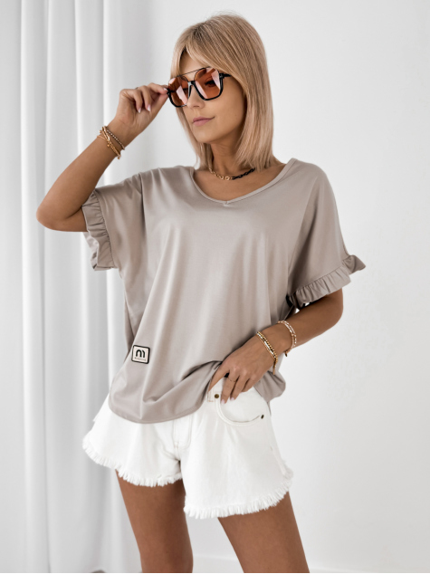 BLUSE VERANI DUNKELBEIGE