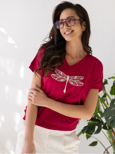BLOUSE DIVAYA BURGUNDY