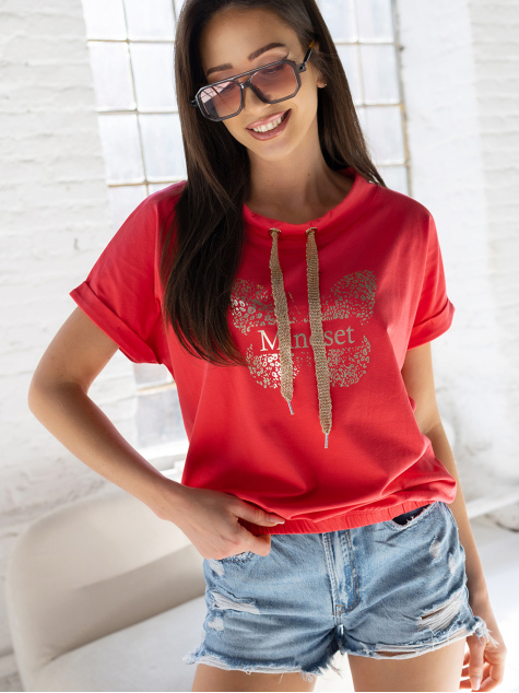 BLOUSE MINDSET RASPBERRY