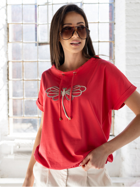 BLOUSE TOON FRAMBOISE