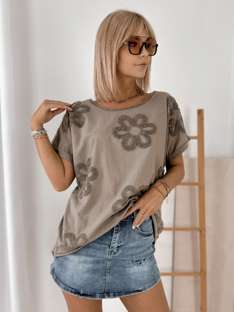 BLOUSE TAMORIA DARK BEIGE