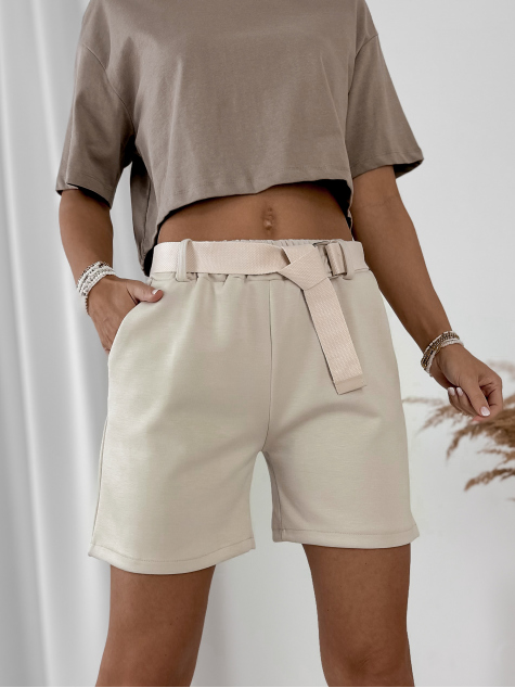 PANTALONI SCURTI FARISYA BEJ