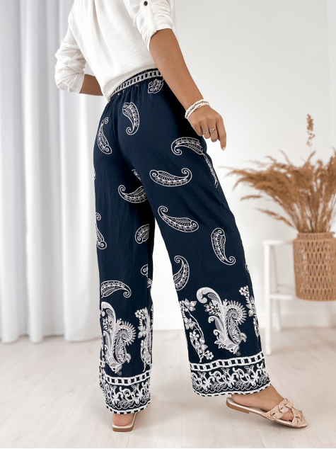 PANTALON VELMIRA BLEU MARINE