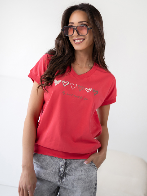 BLUSE TINNA HIMBEERROTE