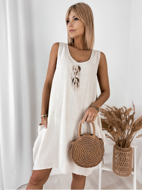 KLEID LIVIANA BEIGE