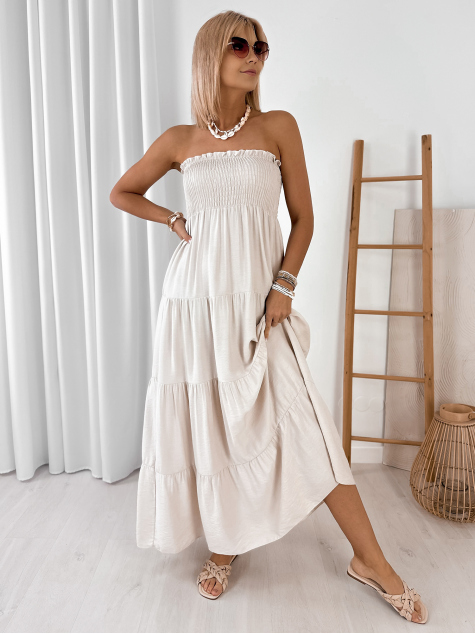 DRESS FLAMIRA BEIGE