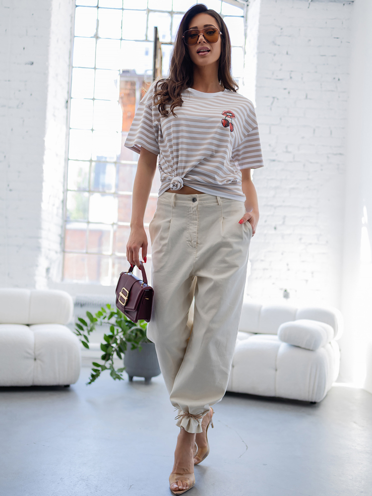 BLOUSE CERISES BEIGE