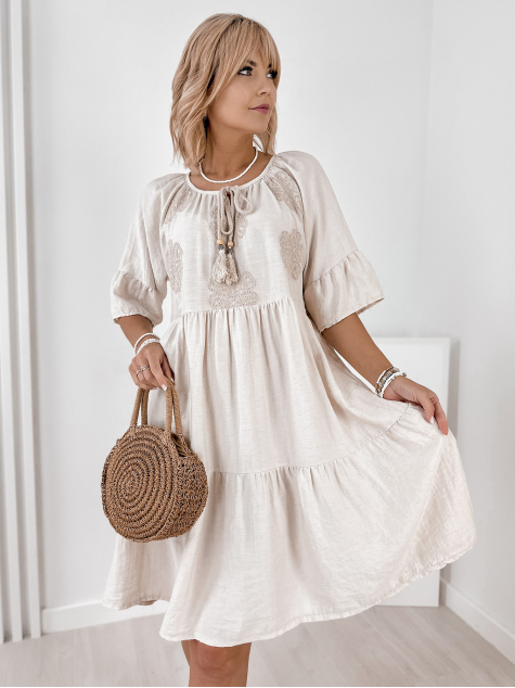 DRESS ARIZENA BEIGE