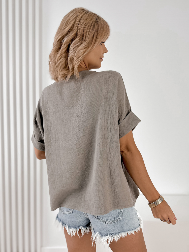 BLOUSE TERENZA BEIGE FONCÉ