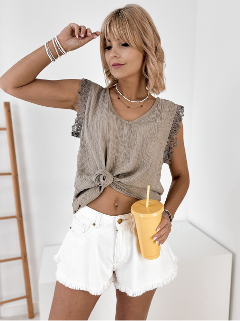 BLOUSE SALINYA BEIGE FONCÉ