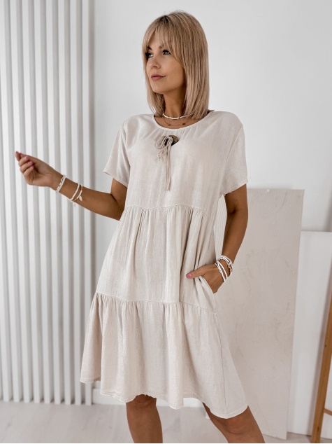 KLEID LORCA BEIGE