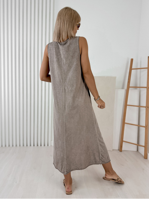 DRESS TREVONA DARK BEIGE