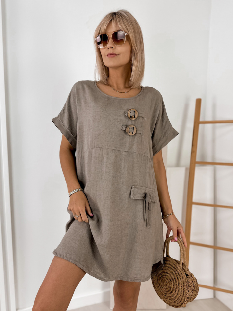 DRESS TAORMIA BROWN
