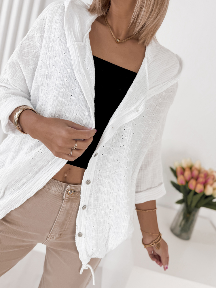 PULL BAYONNE BLANC