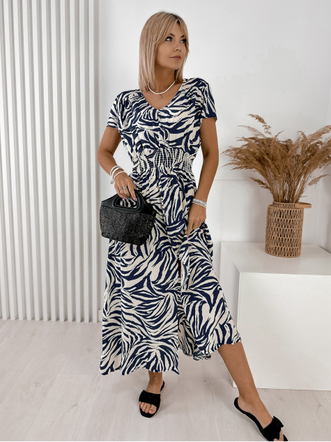 DRESS ROMARIA NAVY BLUE