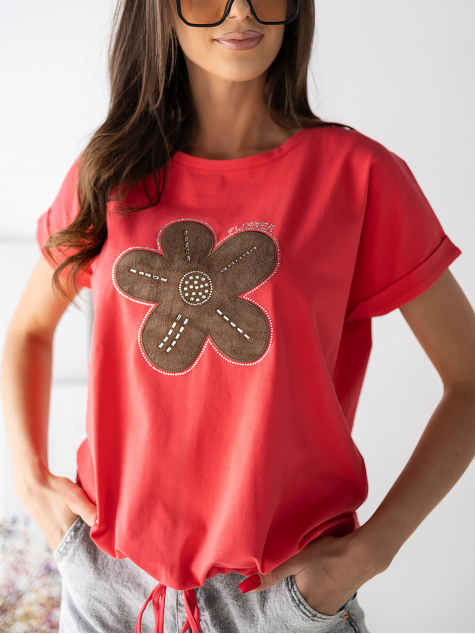 BLUSE SENLINA HIMBEERROTE