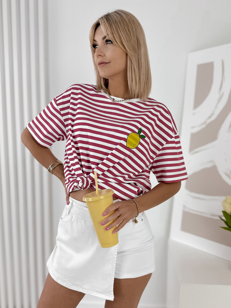 BLOUSE CITRON FRAMBOISE