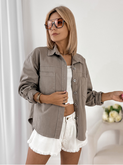 VESTE ROANIE BEIGE FONCÉ