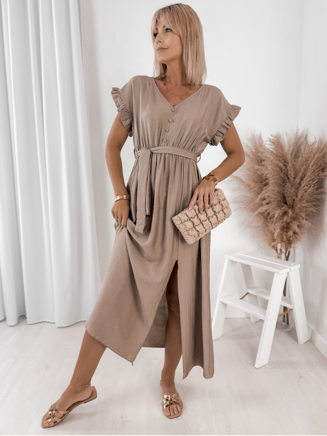DRESS CAPRINA DARK BEIGE