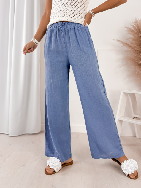 PANTALONI LEROS ALBASTRU