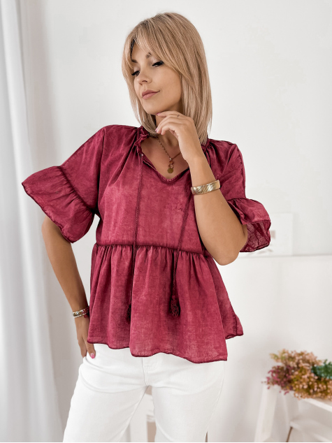 BLOUSE FAVINYA BURGUNDY