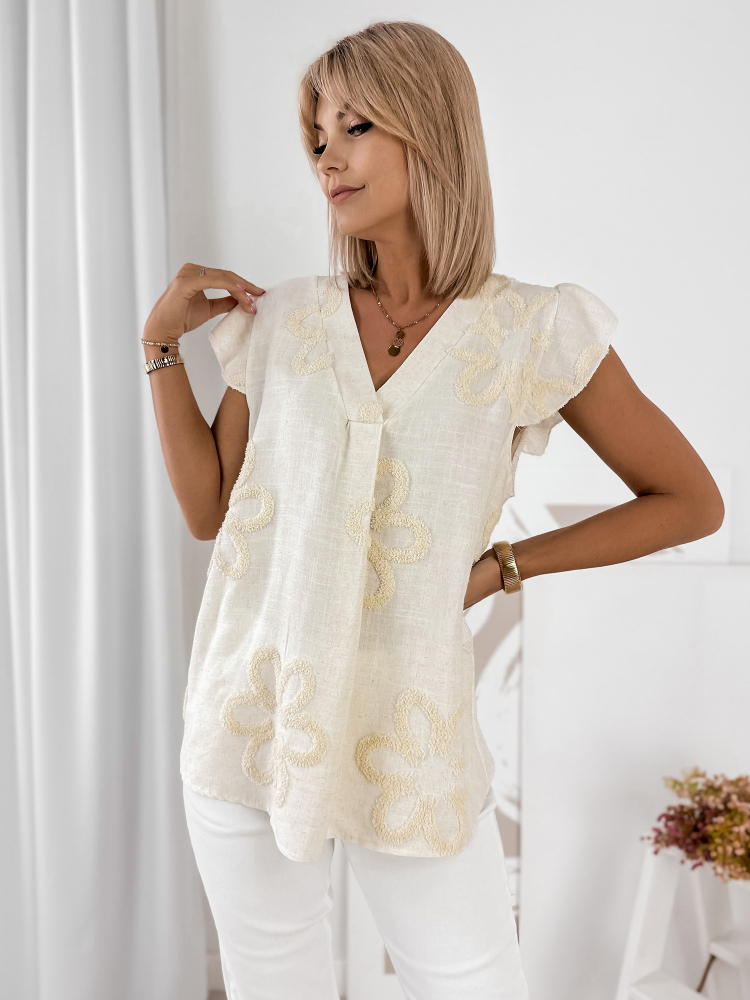 BLÚZKA CALANDRINA BÉŽOVÁ