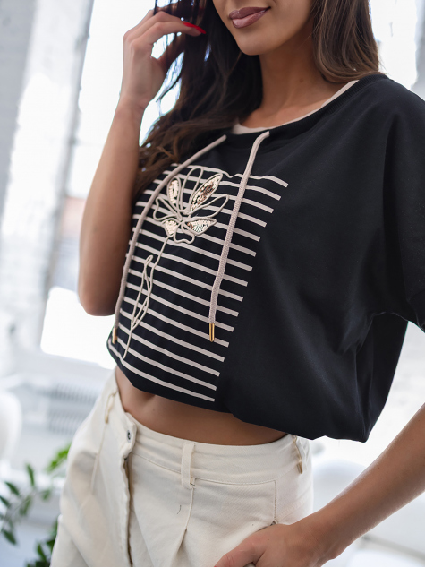 BLUSE CANTALIA SCHWARZ