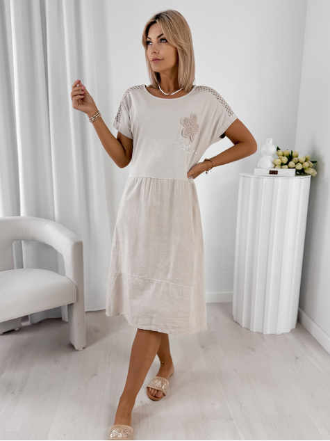 DRESS ROCHE BEIGE