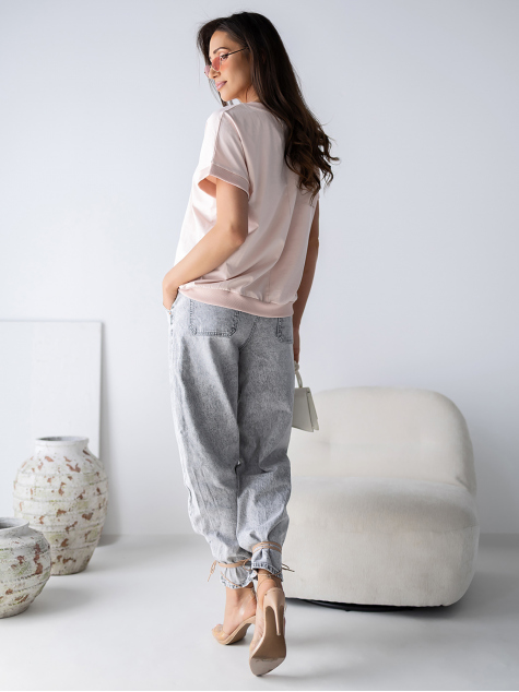 BLOUSE ELZANI ROSE POUDRE