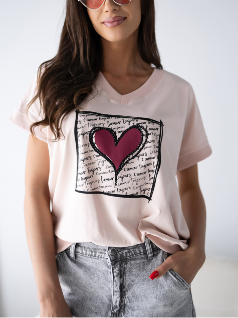 BLOUSE ELZANI ROSE POUDRE